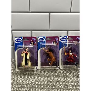 Disney Villains Figures Lion Long Cruella Captain Hook Sealed New Party Decos H9